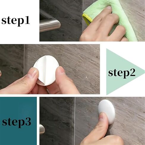 3PCS Wall Doorstop, Bumper Pads Door, Self-Adhesive Silicone Doorstop Handle Crash Wall Protector in Saudi Arabia