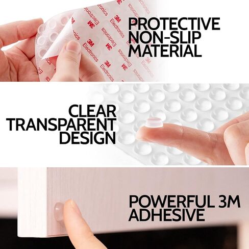 مجموعة من 100 مصدات للخزانة من زولاي هوم، وسادات لاصقة شفافة - سدادات صغيرة للخزانة، مصدات مطاطية - مصدات باب الخزانة الشفافة لخزائن المطبخ، والأدراج، وإطارات الصور، والأثاث، والأسطح الزجاجية in Kuwait