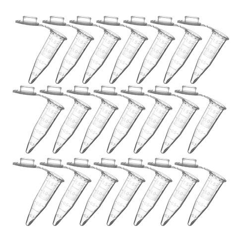 200PCS 40mm Transparent Plastic Centrifuge Tubes with Scale and Snap On Lids Laboratory Disposable Sharp Bottom Vessels 1.5ml in Saudi Arabia