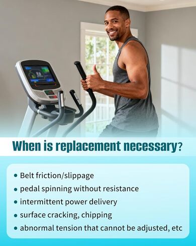 حزام محرك بيضاوي الشكل 10217-131 مناسب لـ Precor EFX 5.19 APLK 5.17 5.17i AMPF 5.33 ATRR 5.23 AA55 5.21 5.21i 5.21si A998 إلخ in Saudi Arabia
