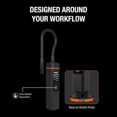 NAVAC NSH1 Bluetooth Psychrometer with Digital Display - HVAC Humidity & Temperature Diagnostics High Accuracy Sensor - One Button Operation, Easy Switch Knob, Rechargeable Battery - App Ready 7.8 oz in Kuwait