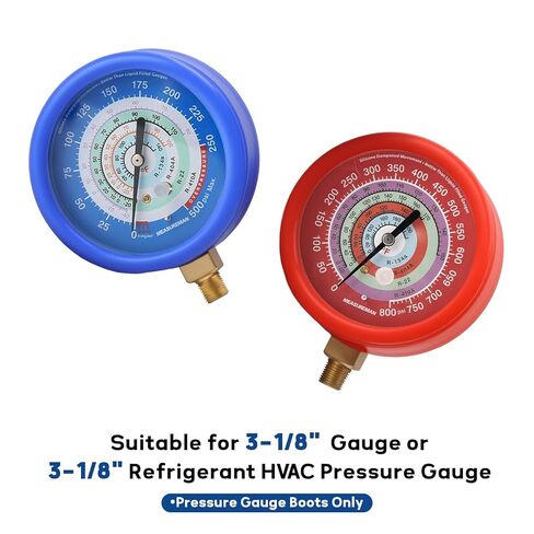 MEASUREMAN 80mm Refrigeration Pressure Gauge Cover,Red & Blue Protective Set,Durable Tool Accessories in Saudi Arabia