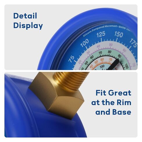 MEASUREMAN 80mm Refrigeration Pressure Gauge Cover,Red & Blue Protective Set,Durable Tool Accessories in Saudi Arabia