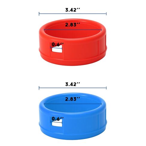 MEASUREMAN 80mm Refrigeration Pressure Gauge Cover,Red & Blue Protective Set,Durable Tool Accessories in Saudi Arabia
