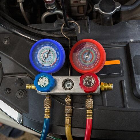 MEASUREMAN 80mm Refrigeration Pressure Gauge Cover,Red & Blue Protective Set,Durable Tool Accessories in Saudi Arabia