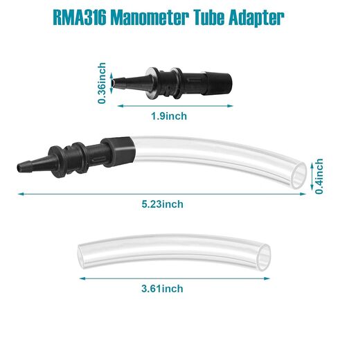 RMA316 Manometer Tube Adapter,Pressure Tube Adapter Fitting,3/16 in. to 5/16 Manometer Fittings Adapter Fit for Fieldpiece Manometer Inlet and Outlet Valves on Various Models of Gas Appliances-2PCS in Saudi Arabia