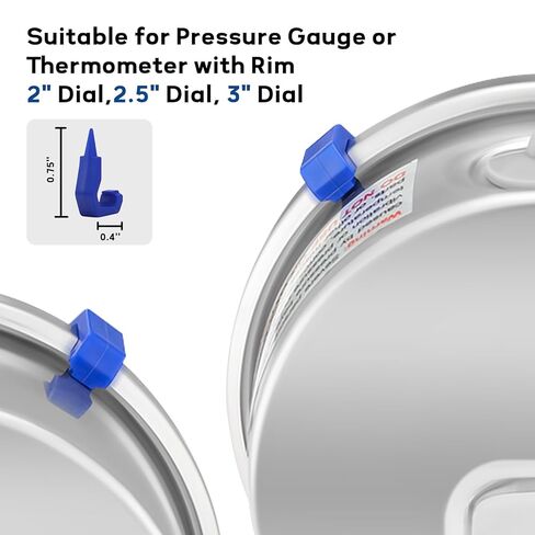 MEASUREMAN Clip-On Memory Pointer for Pressure Gauge & Thermometer, Retains Pressure Reading, for 2" 2.5" 3" Dial (15-Pack)，Easy to Use in Kuwait