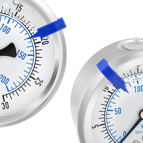 MEASUREMAN Clip-On Memory Pointer for Pressure Gauge & Thermometer, Retains Pressure Reading, for 2" 2.5" 3" Dial (15-Pack)，Easy to Use in Kuwait