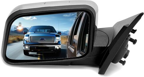 ECOTRIC مرآة الطاقة الساخنة البركة الخفيفة المتوافقة مع 2011-2014 Ford Edge استبدال لFO1320500 Memory Puddle Spotter W/Blind Spot Detection في الزجاج الأيسر من جانب السائق in Kuwait
