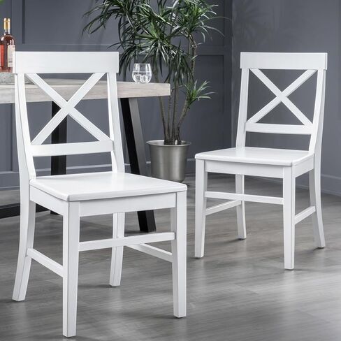 Acacia Wood Dining Chairs Set of 2, Farmhouse Country Side stools,Wooden Armless Chairs for Kitchen Dining Room Home Living Room,300 Lbs Heavy Duty (Black + Acacia Wood) in Saudi Arabia