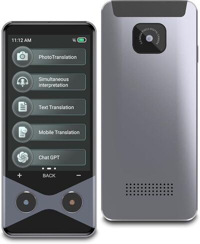 جهاز مترجم اللغة ، 2025 مترجم ترويح No WiFi المطلوب ، دعم 4G SIM ، في الوقت الفعلي في الوقت الحقيقي صوت فوري 137 مترجم لغة ، chatgpt/غير متصل/ترجمة الصورة الرمادية in Kuwait