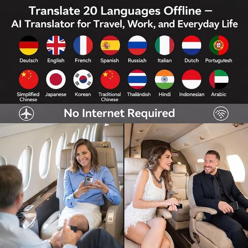 جهاز مترجم اللغة ، 2025 مترجم ترويح No WiFi المطلوب ، دعم 4G SIM ، في الوقت الفعلي في الوقت الحقيقي صوت فوري 137 مترجم لغة ، chatgpt/غير متصل/ترجمة الصورة الرمادية in Kuwait