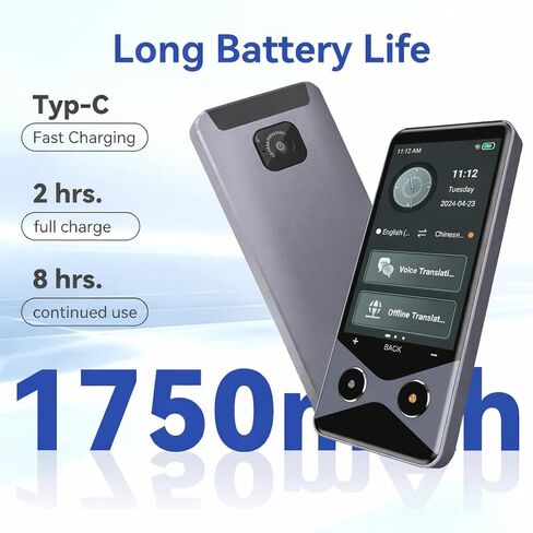 جهاز مترجم اللغة ، 2025 مترجم ترويح No WiFi المطلوب ، دعم 4G SIM ، في الوقت الفعلي في الوقت الحقيقي صوت فوري 137 مترجم لغة ، chatgpt/غير متصل/ترجمة الصورة الرمادية in Kuwait