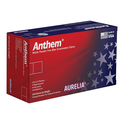 Aurelia Anthem، قفازات نيتريل زرقاء باتريوت، مقاس X-Large، علبة تحتوي على 900 قفاز in Saudi Arabia