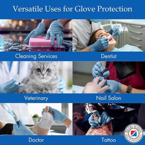 قفازات Henry Schein Criterion N300 Nitrile Exam Gloves، مقاس X-Large، أزرق ثلجي - علبة مكونة من 10 صناديق (250/صندوق، إجمالي 2500) - تم اختبارها كيميائيًا، خالية من اللاتكس، مكلورة، 2.76 مل، غير معقمة in Saudi Arabia