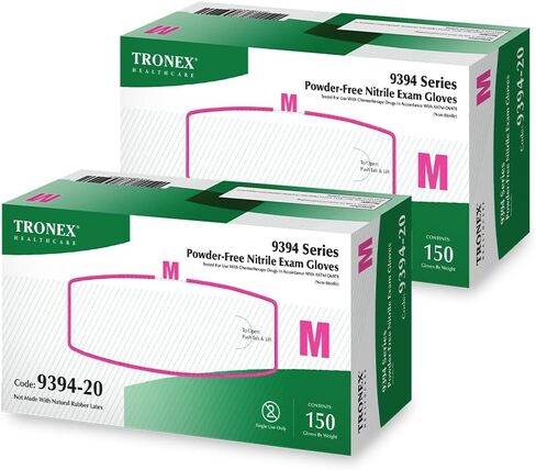 TRONEX 9394 Nitrile Exam Disposable Gloves, 4 Mil, Chemo Rated, Powder Free, Blue (300, XL) in Kuwait