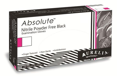 Aurelia Absolute, Black Nitrile Gloves: Medium, Case of 2000 gloves in Saudi Arabia