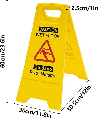 علامات تحذير ثنائية اللغة، علامات السلامة PP، علامات السلامة المتوافقة في مكان العمل للبناء والمستودع والمصنع (6PCS) in Kuwait