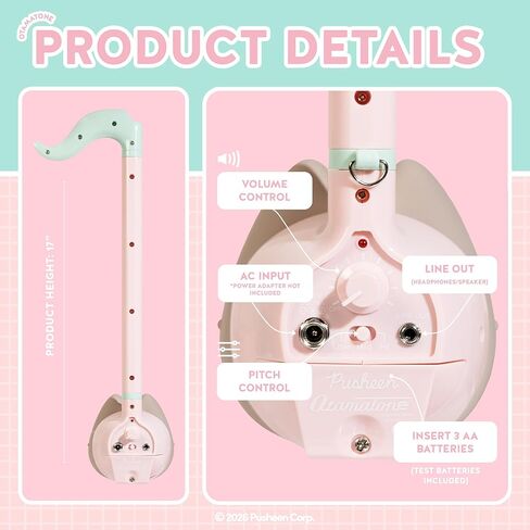 Pusheen the Cat Otamatone Deluxe Electronic Portable Music Instrument/Synthesizer from Japan by Maywa Denki [Limited Edition] [English Instructions] in Kuwait