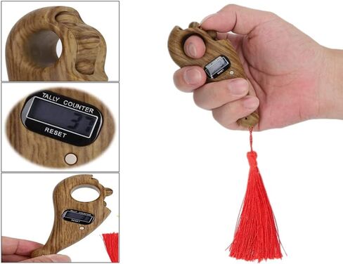 1Pieces Digital Counter Buddha Beads Counter,LCD Digital Display Counter,Buddha Beads Digital Finger Counter,Portable Mini Chanting,for Prayer,Buddhist Meditation, Relaxation,Active Fingers in Kuwait