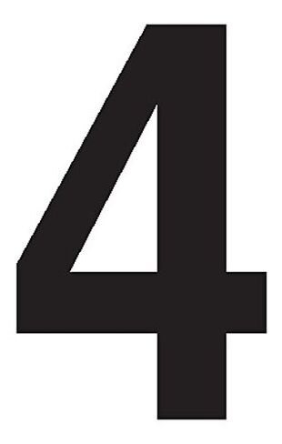 Labelmaster NUMBER4W "Number 4" Labels, 3 1/2", White Vinyl (Pack of 50) in Saudi Arabia