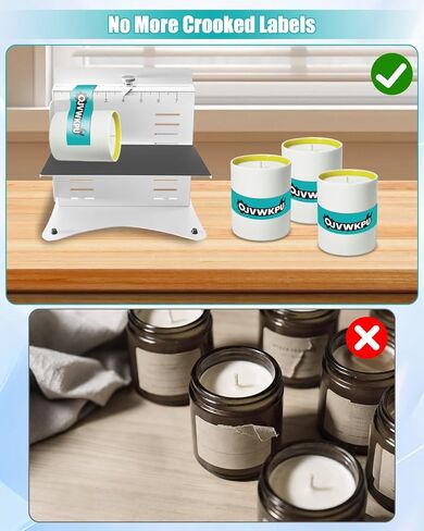 أداة وضع الملصقات الدقيقة للبرطمانات والزجاجات وأوعية الشموع، أداة وضع الملصقات اليدوية للحاويات مقاس 0.5-5 بوصة، أداة وضع العلامات الاحترافية للشركات الصغيرة والمنتجات المصنوعة يدويًا in Kuwait