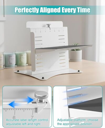 أداة وضع الملصقات الدقيقة للبرطمانات والزجاجات وأوعية الشموع، أداة وضع الملصقات اليدوية للحاويات مقاس 0.5-5 بوصة، أداة وضع العلامات الاحترافية للشركات الصغيرة والمنتجات المصنوعة يدويًا in Kuwait