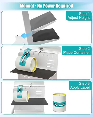 أداة وضع الملصقات الدقيقة للبرطمانات والزجاجات وأوعية الشموع، أداة وضع الملصقات اليدوية للحاويات مقاس 0.5-5 بوصة، أداة وضع العلامات الاحترافية للشركات الصغيرة والمنتجات المصنوعة يدويًا in Kuwait