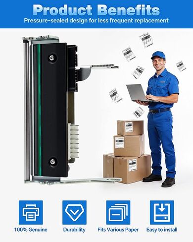 Printhead for Honeywell 50180236-001, Print Head 203dpi Replacement for Intermec PM45 PM45C Industrial Thermal Barcode Label Printers, Easy Installation Clear & Sharp Printing Performance in Saudi Arabia