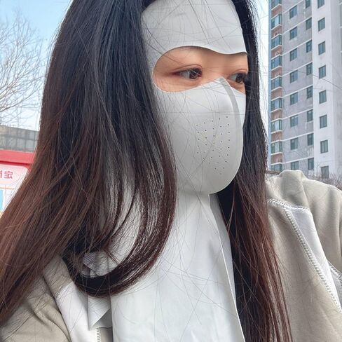 Face Sun Protection Cover Seamless Design Protection Face and Neck Cover Lightweight Sun-Blocking for Cyclists, Driving, Gray, Full Protect A in Saudi Arabia