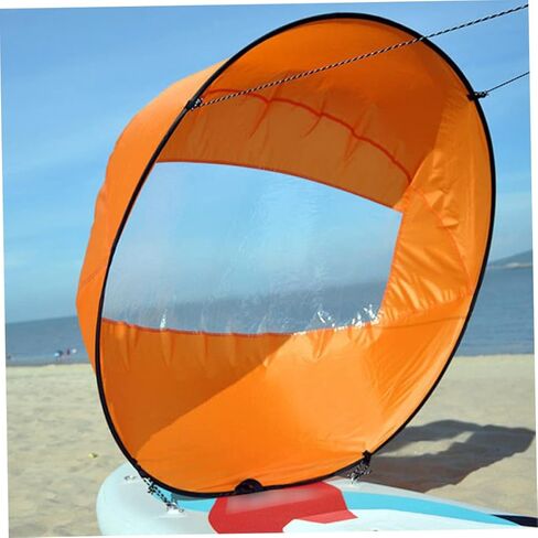 شراع كاياك باتجاه الريح، شراع ريح كاياك قابل للطي، مجداف كاياك للرياح، شراع كاياك قابل للحمل مع نافذة شفافة لإكسسوارات قوارب الكاياك القابلة للنفخ in Kuwait