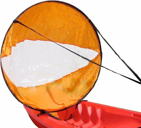 شراع كاياك باتجاه الريح، شراع ريح كاياك قابل للطي، مجداف كاياك للرياح، شراع كاياك قابل للحمل مع نافذة شفافة لإكسسوارات قوارب الكاياك القابلة للنفخ in Kuwait