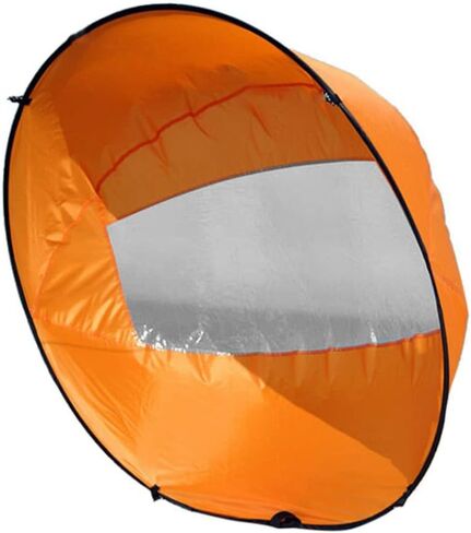 شراع كاياك باتجاه الريح، شراع ريح كاياك قابل للطي، مجداف كاياك للرياح، شراع كاياك قابل للحمل مع نافذة شفافة لإكسسوارات قوارب الكاياك القابلة للنفخ in Kuwait