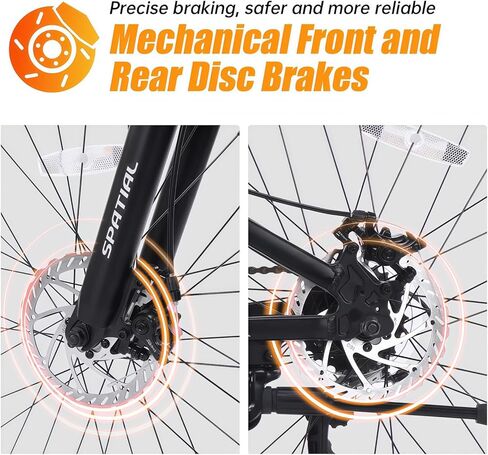 SPATIAL Mountain Bike, 20/24/26/27.5/29 inch Outdoor Cycling Bike,21/8 Speed Lightweight Aluminum Frame | Dual Disc Brakes,Adjustable Ergonomic Seat for Men Women Adult Teens in Saudi Arabia