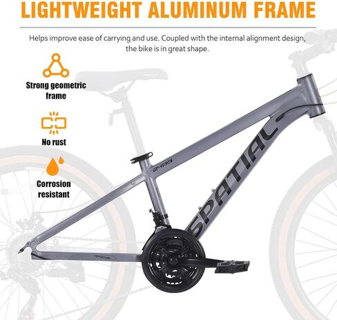 SPATIAL Mountain Bike, 20/24/26/27.5/29 inch Outdoor Cycling Bike,21/8 Speed Lightweight Aluminum Frame | Dual Disc Brakes,Adjustable Ergonomic Seat for Men Women Adult Teens in Saudi Arabia