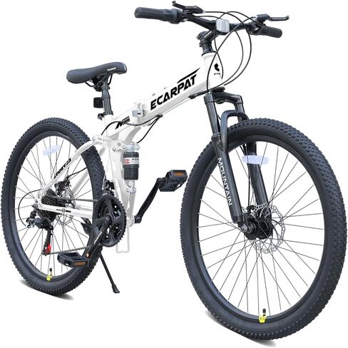 26 Inch Foldable Mountain Bike, 21 Speed with Double Shock Effect, High Carbon Steel Frame, Double-Kill Disc Brake System, Unique Design and Ergonomic Frame & Cushion in Saudi Arabia