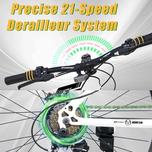 26 Inch Foldable Mountain Bike, 21 Speed with Double Shock Effect, High Carbon Steel Frame, Double-Kill Disc Brake System, Unique Design and Ergonomic Frame & Cushion in Saudi Arabia