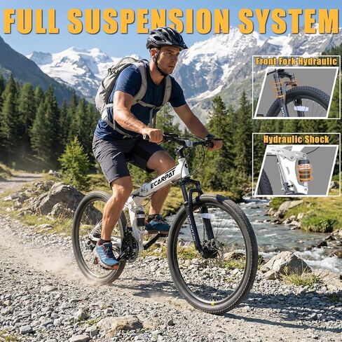 26 Inch Foldable Mountain Bike, 21 Speed with Double Shock Effect, High Carbon Steel Frame, Double-Kill Disc Brake System, Unique Design and Ergonomic Frame & Cushion in Saudi Arabia
