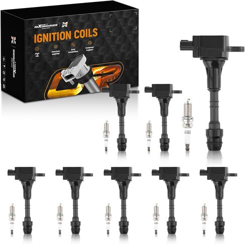 maXpeedingrods Set of 6 Ignition Coil Pack and Iridium Spark Plugs Fit for Nissan Quest Maxima Murano Altima, for Infiniti I35 QX4 3.5L V6, Ignition Coil Kit Replaces UF349 in Saudi Arabia