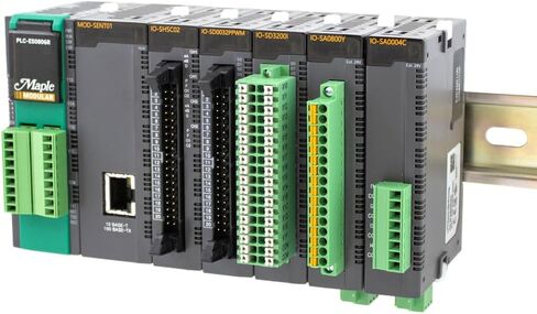 وحدة تحكم PLC مدمجة، 8 مدخلات رقمية، 6 مخرجات مرحل، إيثرنت واتصال تسلسلي، أنظمة Maple، PLC-ES0806R in Kuwait