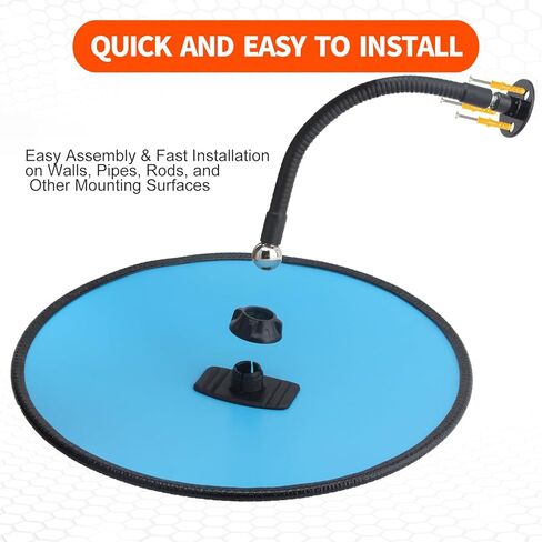 مرآة محدبة من الأكريليك بسمك 11.8 بوصة 2 مم - مرآة أمان داخلية قابلة للتعديل بزاوية عريضة للمرآب ومواقف السيارات والمستودعات والمكتب وحركة المرور الأمنية في الزوايا، ومعالجة المناطق العمياء في الزوايا in Kuwait