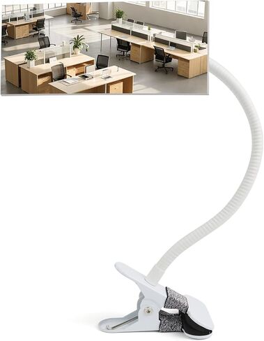 مشبك على مرآة الأمان، مقصورة مكتب محدبة لمكتب السلامة الشخصية، مرآة الرؤية الخلفية، شاشة الكمبيوتر لترى خلفك (مستطيل أبيض 6.69 بوصة × 2.95 بوصة بدون إطار) in Kuwait