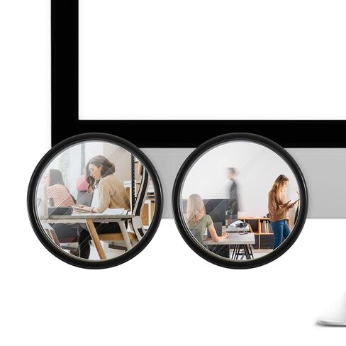 2 PCS Desk Mirror Office Cubicle, Adjustable Cubicle Mirror to See Behind You, Removable Computer Monitor Rearview Mirrors, 2.2 Inch in Saudi Arabia