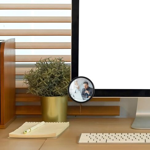 2 PCS Desk Mirror Office Cubicle, Adjustable Cubicle Mirror to See Behind You, Removable Computer Monitor Rearview Mirrors, 2.2 Inch in Saudi Arabia