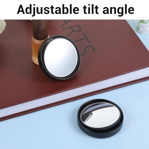 2 PCS Desk Mirror Office Cubicle, Adjustable Cubicle Mirror to See Behind You, Removable Computer Monitor Rearview Mirrors, 2.2 Inch in Saudi Arabia