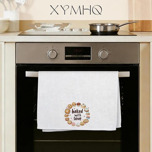 Baking Gifts Hand Towels for Kitchen Bakery, Cookie Baker Gifts for Women, Baked with Love Baking Kitchen Dish Tea Towels, Housewarming Gift, 16x24 Inch in Saudi Arabia