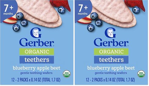 Gerber 2nd Foods Organic for Baby Teethers, Blueberry Apple Beet, 1.7 oz Box (12 Pack) in Kuwait