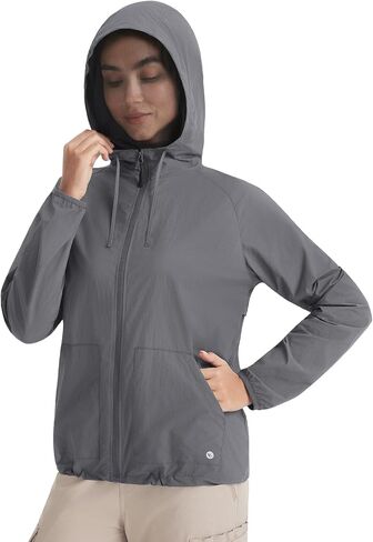baleaf Women's Sun Jackets No Insert Lightweight Hiking Hoodie UPF 50+ Workout Mosquito Clothes Long Sleeve UV with 2 Pockets in Saudi Arabia
