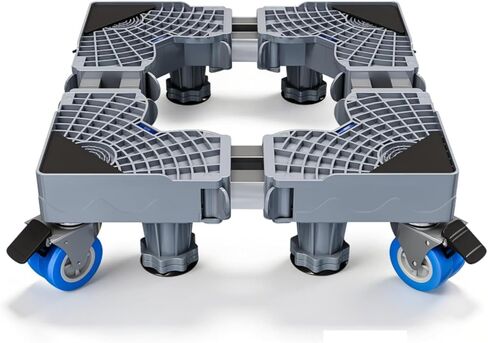 قاعدة متنقلة لحامل الثلاجة الصغيرة مع 4 عجلات قفل و8 أقدام قوية مقاس 17-24.1 بوصة، أثاث عالي التحمل للغسالة، ثلاجة صغيرة ومجفف، حامل ثلاجة صغير قابل للتعديل، قاعدة حامل للغسالة in Kuwait