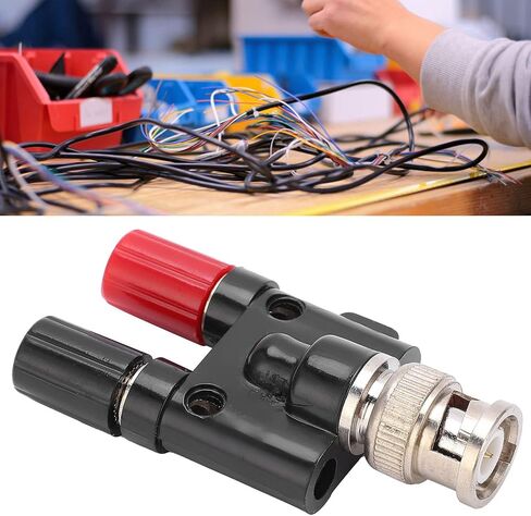 Fafeicy BNC Male to 4mm Connector Double Connecting Column Design, Brass Inner Core, ABS Flame Retardant Insulation, Electricity Test Equipment Parts with Fast in Kuwait